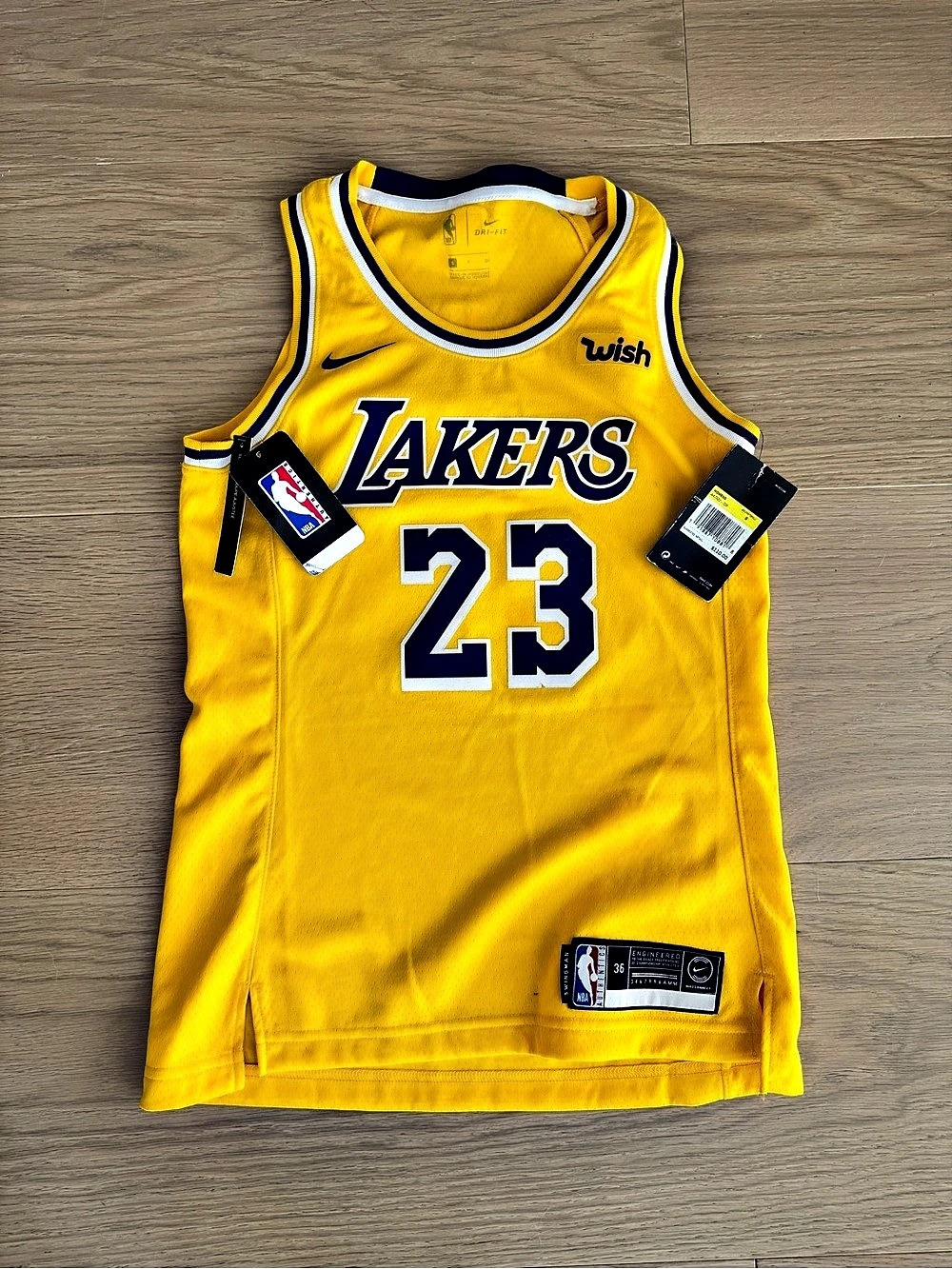 Nike LeBron James Los Angeles Lakers Swingman Jersey Yellow Small NWT